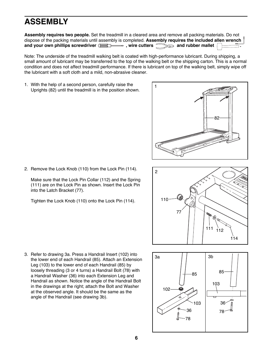 Assembly | ProForm PFTL89200 User Manual | Page 6 / 26