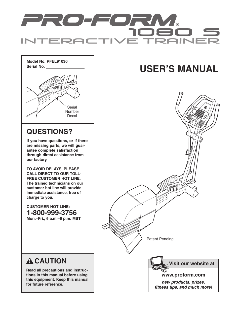 ProForm PFEL91030 User Manual | 24 pages