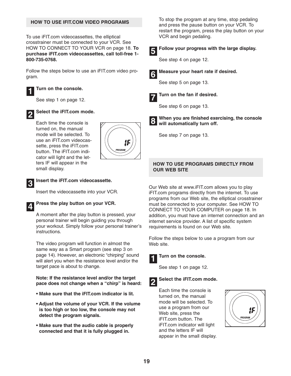 ProForm PFEL91030 User Manual | Page 19 / 24