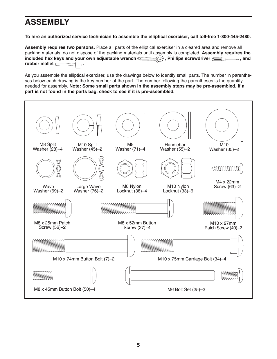 Assembly | ProForm PFEL2926.0 User Manual | Page 5 / 16