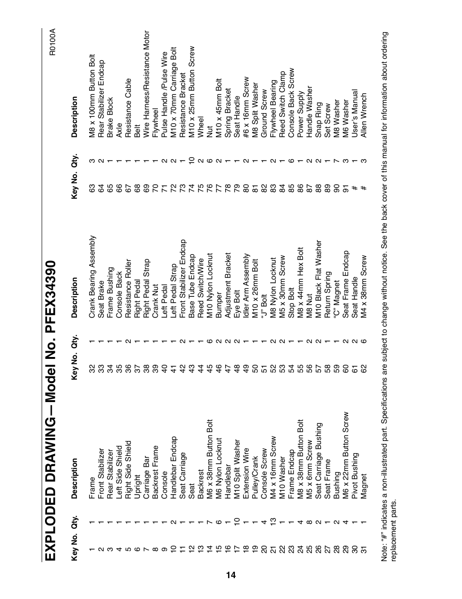 ProForm 985 Rt User Manual | Page 14 / 16