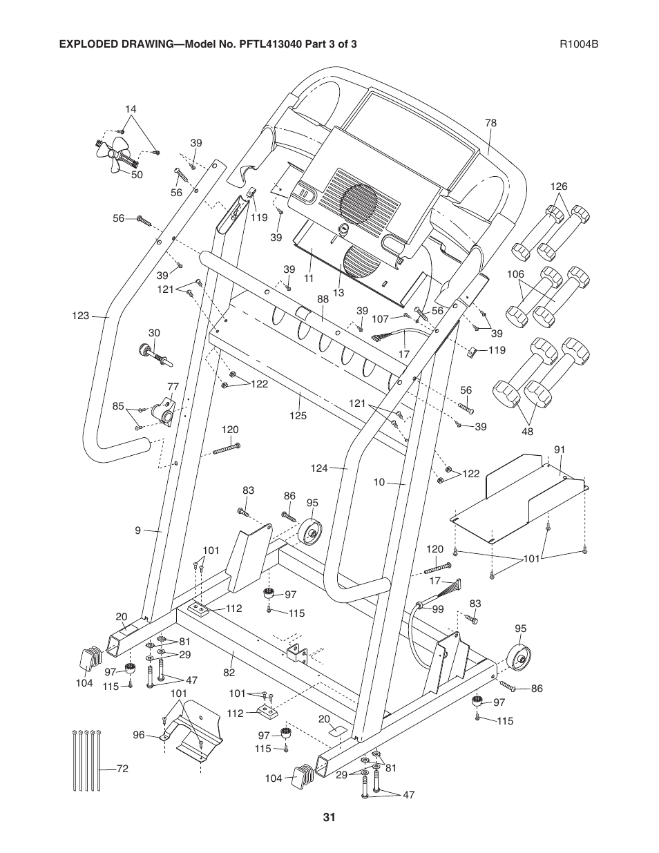 ProForm 445i User Manual | Page 31 / 32