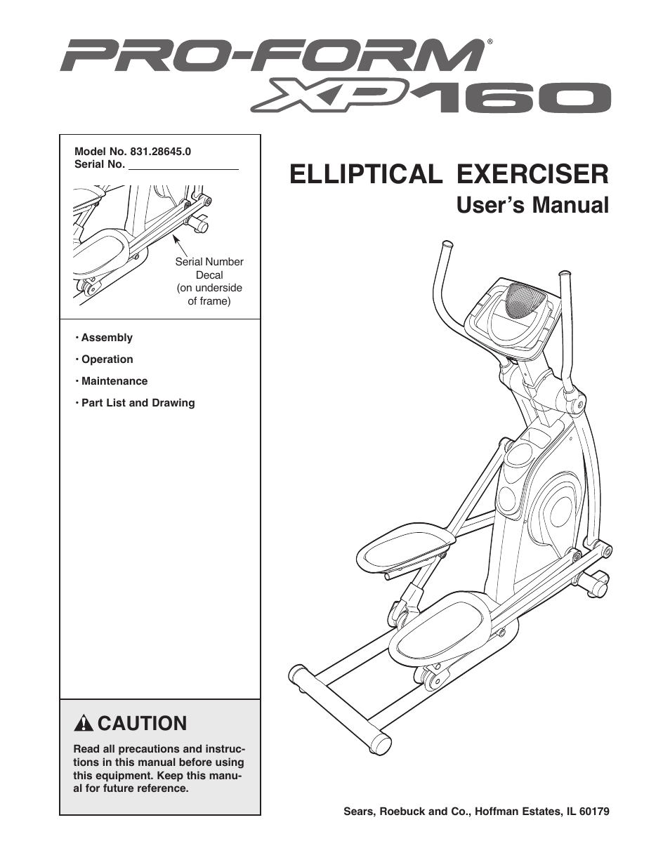 ProForm 831.28645.0 User Manual | 28 pages