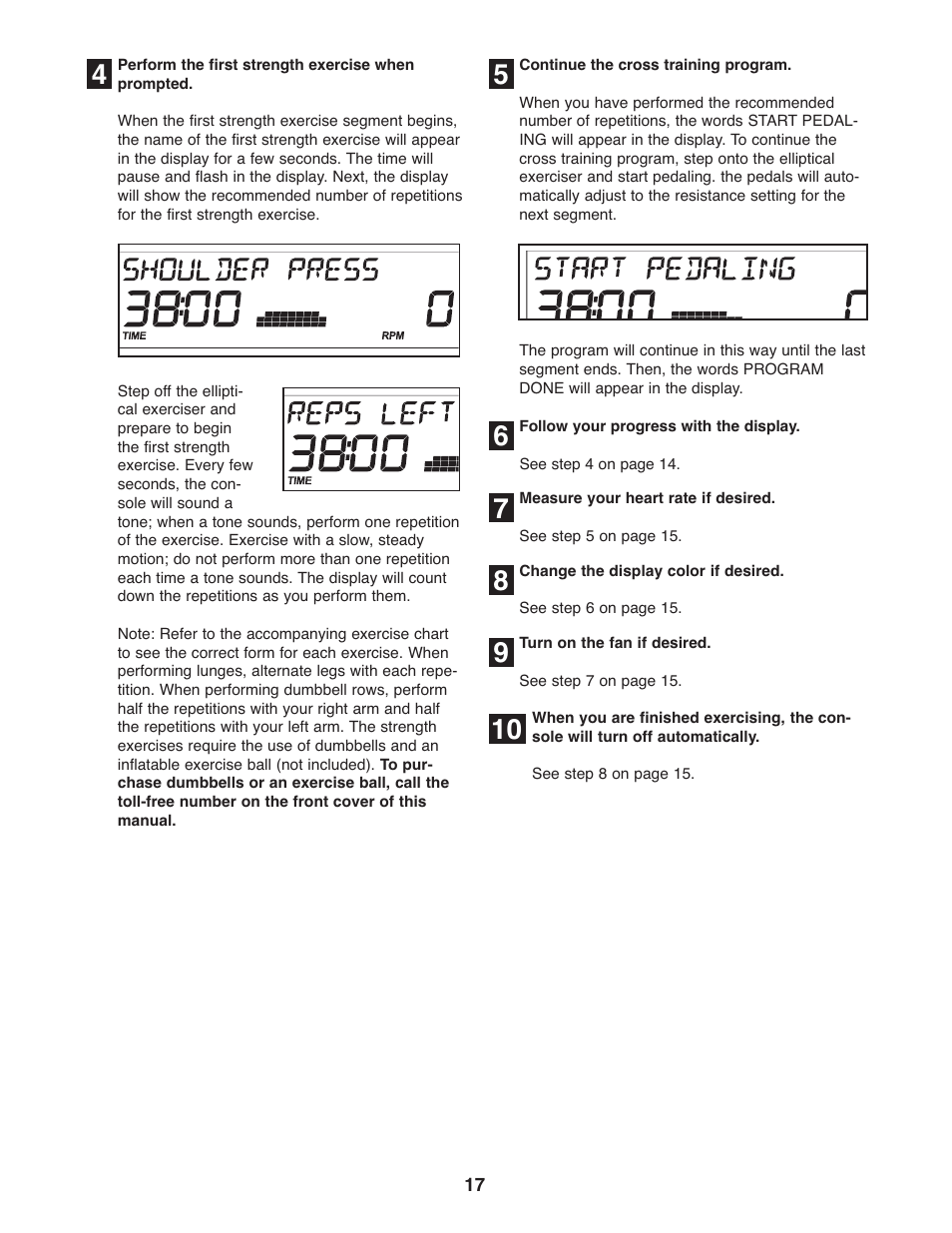 ProForm 831.28645.0 User Manual | Page 17 / 28