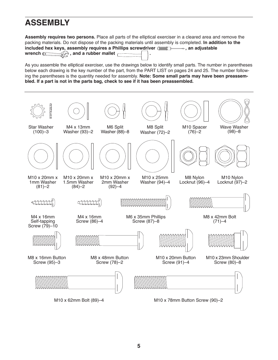 Assembly | ProForm 831.28645.0 User Manual | Page 5 / 28