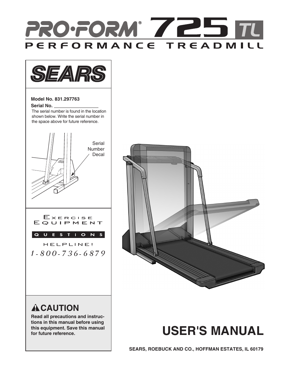 ProForm 725 TL 831.297763 User Manual | 26 pages