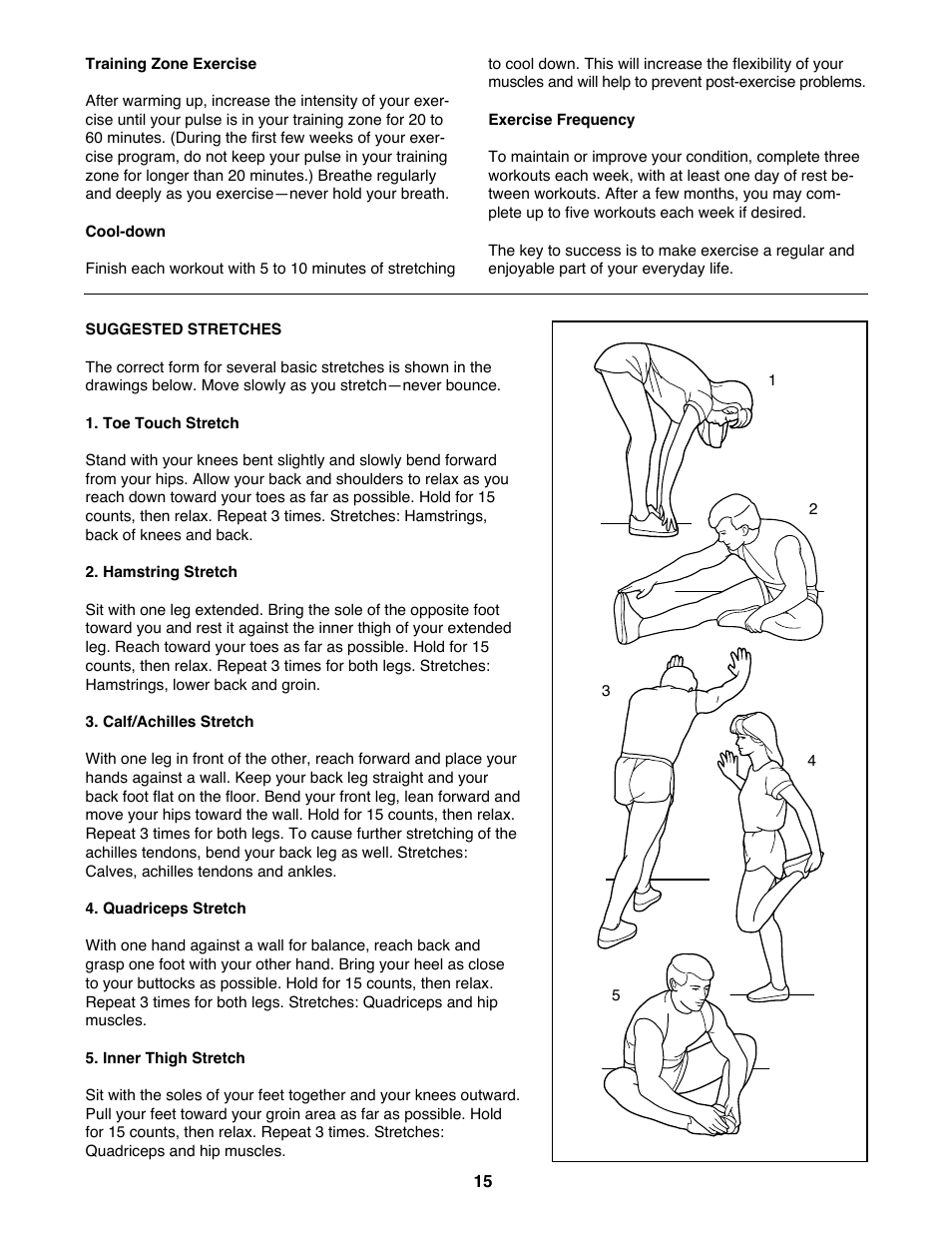ProForm 425 PCTL93070 User Manual | Page 15 / 21