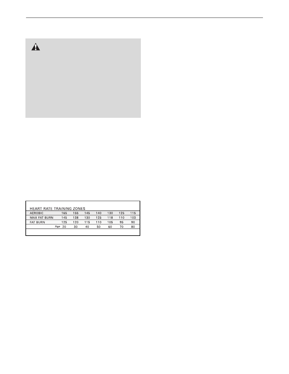 Exercise guidelines warning | ProForm 831.294251 User Manual | Page 28 / 34