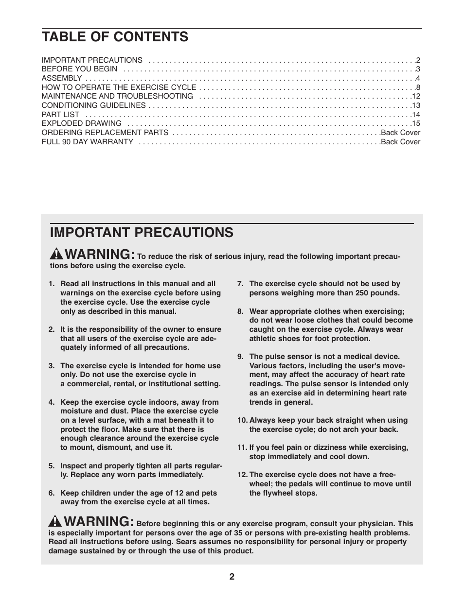 ProForm GR 80 831.21521.0 User Manual | Page 2 / 16