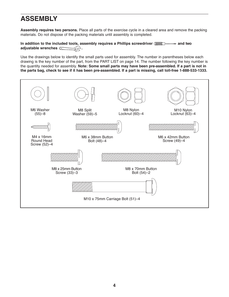 Assembly | ProForm GR 80 831.21521.0 User Manual | Page 4 / 16