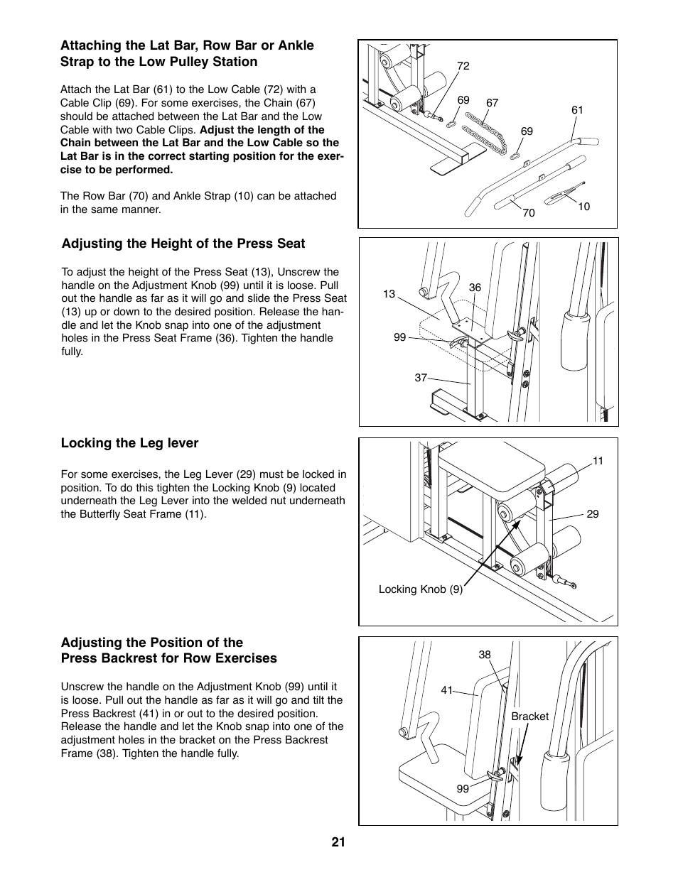ProForm PFSY92080 User Manual | Page 21 / 28