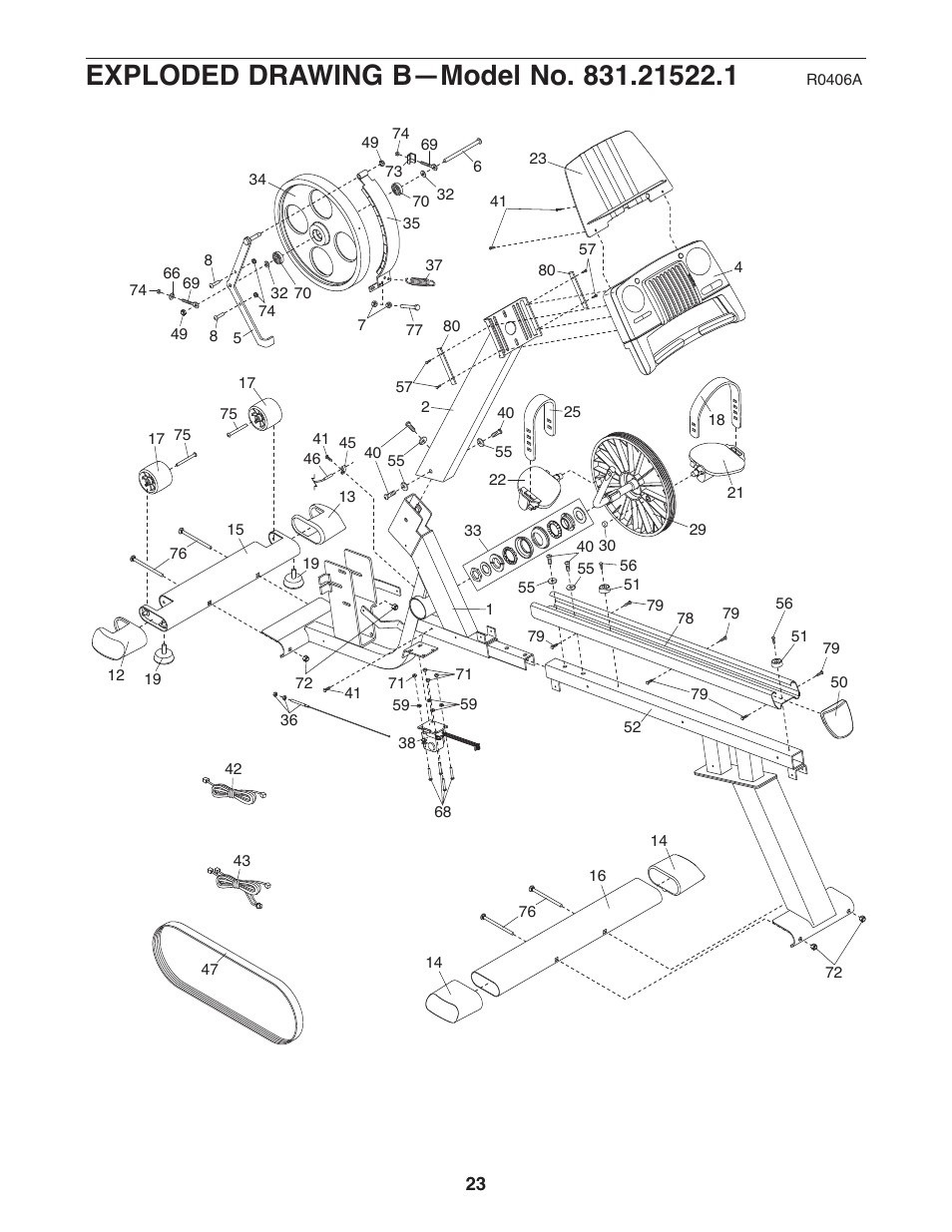 ProForm 831.21522.1 User Manual | Page 23 / 24