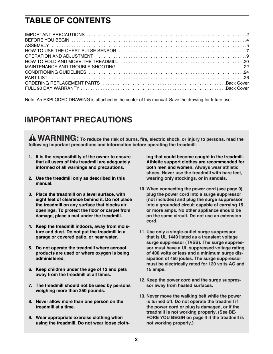 ProForm 831.297780 User Manual | Page 2 / 30