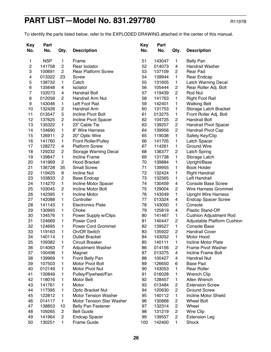 ProForm 831.297780 User Manual | Page 26 / 30