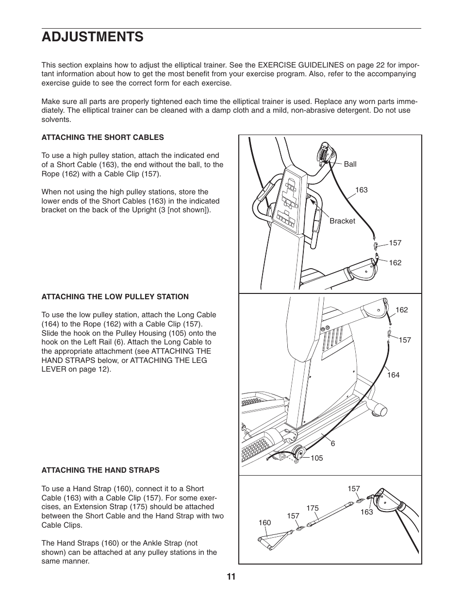 Adjustments | ProForm PFES80040 User Manual | Page 11 / 30