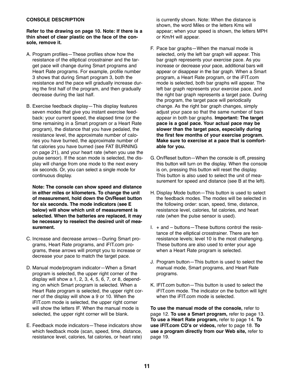 ProForm PFEL39420 User Manual | Page 11 / 24
