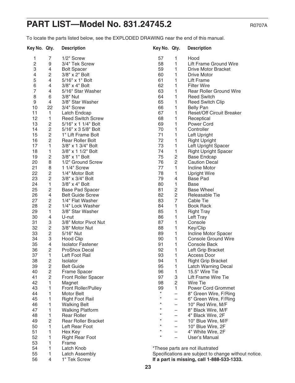 ProForm Trainer 831.24745.2 User Manual | Page 23 / 28