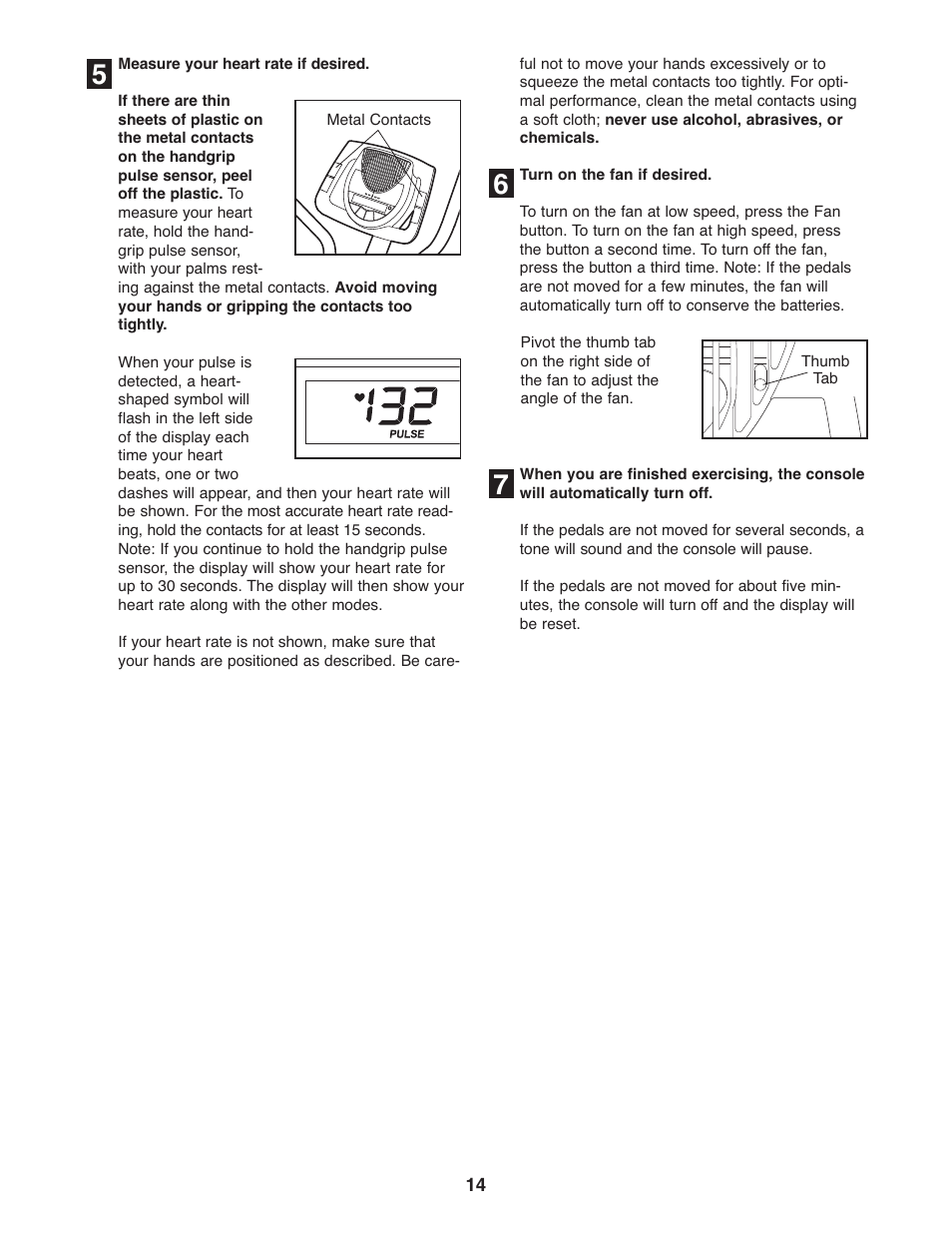 ProForm 850 PFEL5105.0 User Manual | Page 14 / 24