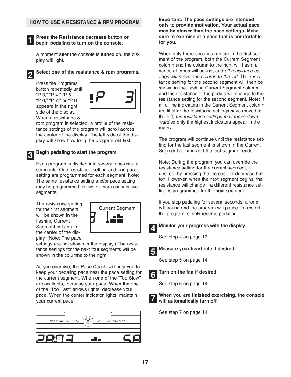 ProForm 850 PFEL5105.0 User Manual | Page 17 / 24