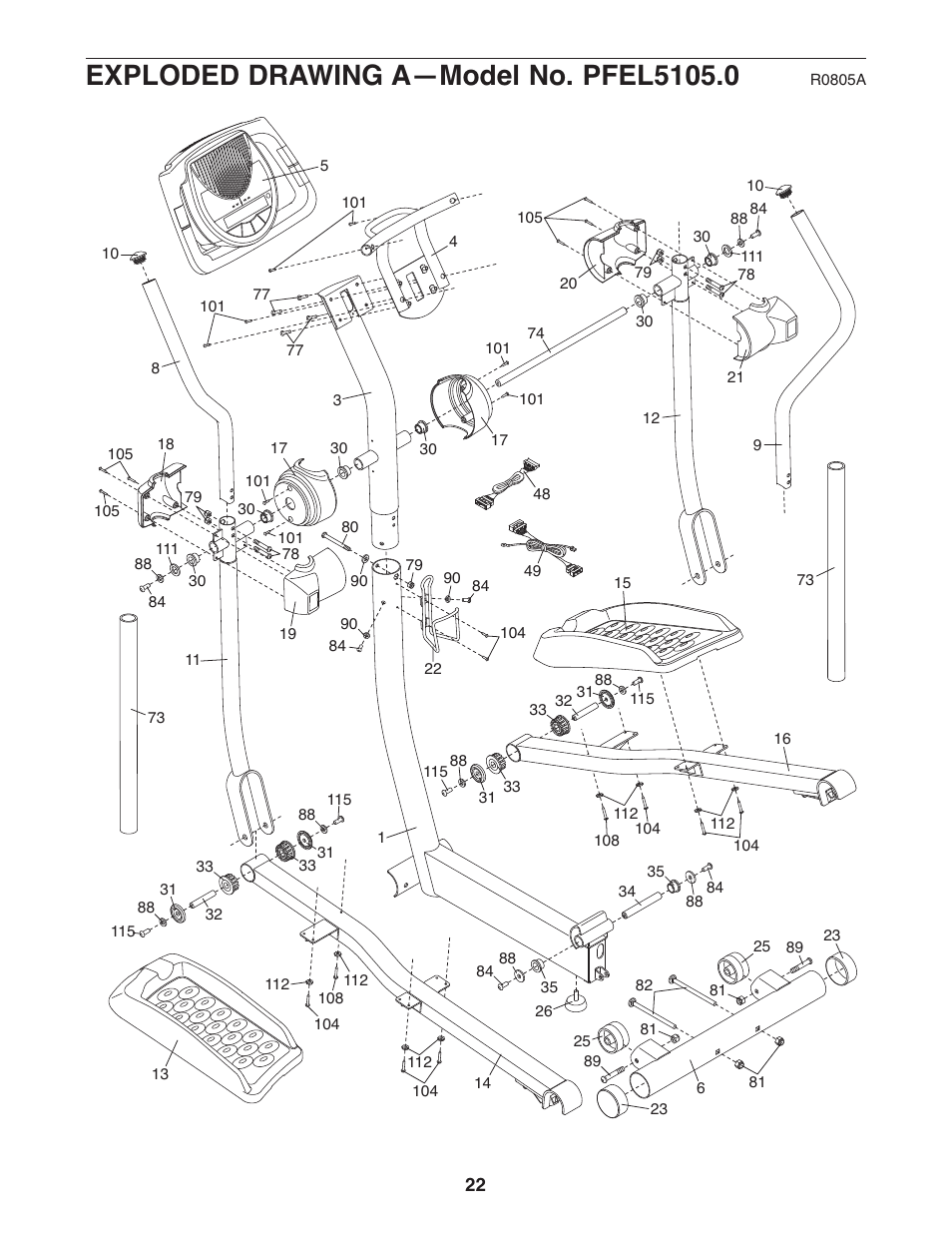 ProForm 850 PFEL5105.0 User Manual | Page 22 / 24