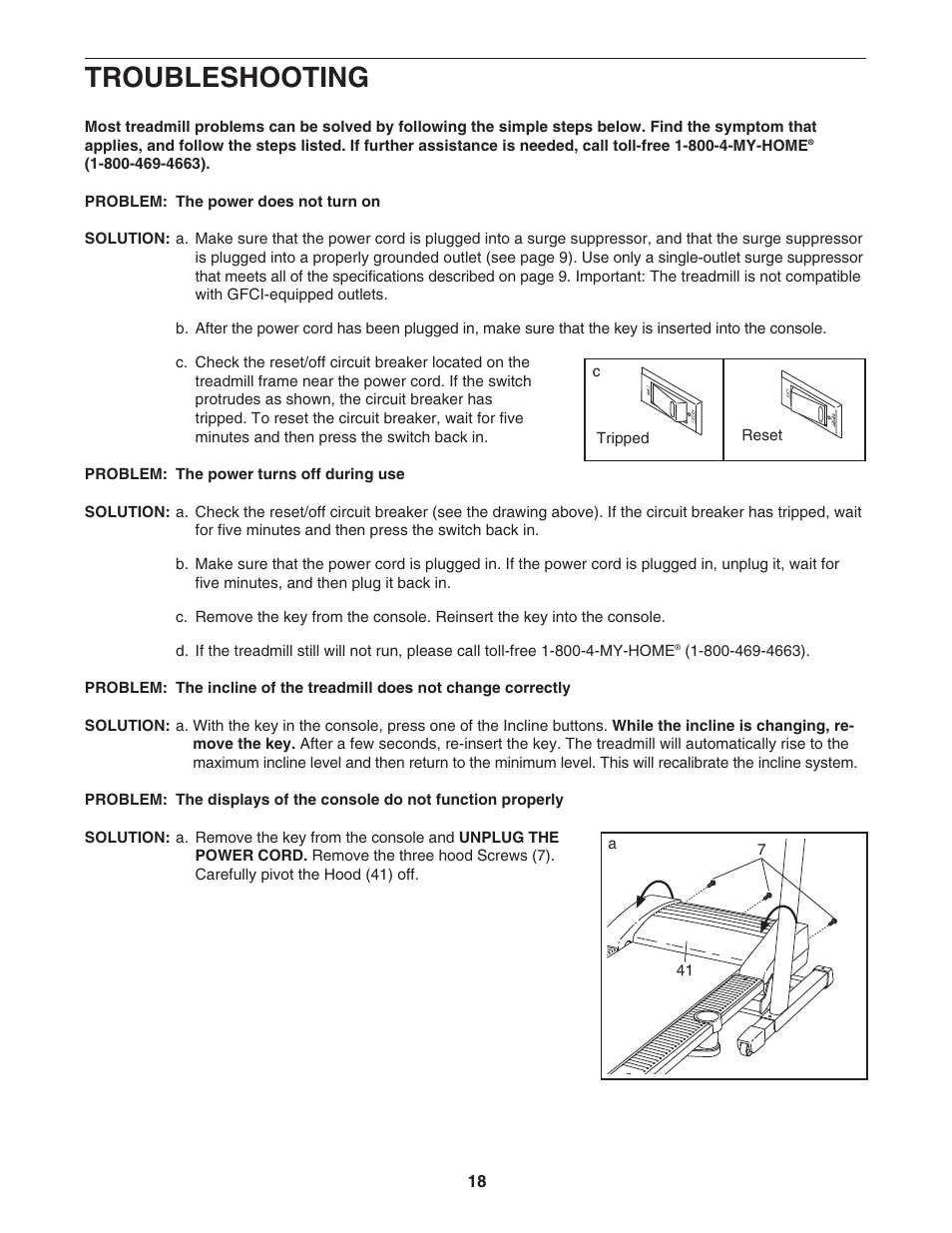 Troubleshooting | ProForm 831.24645.0 User Manual | Page 18 / 28