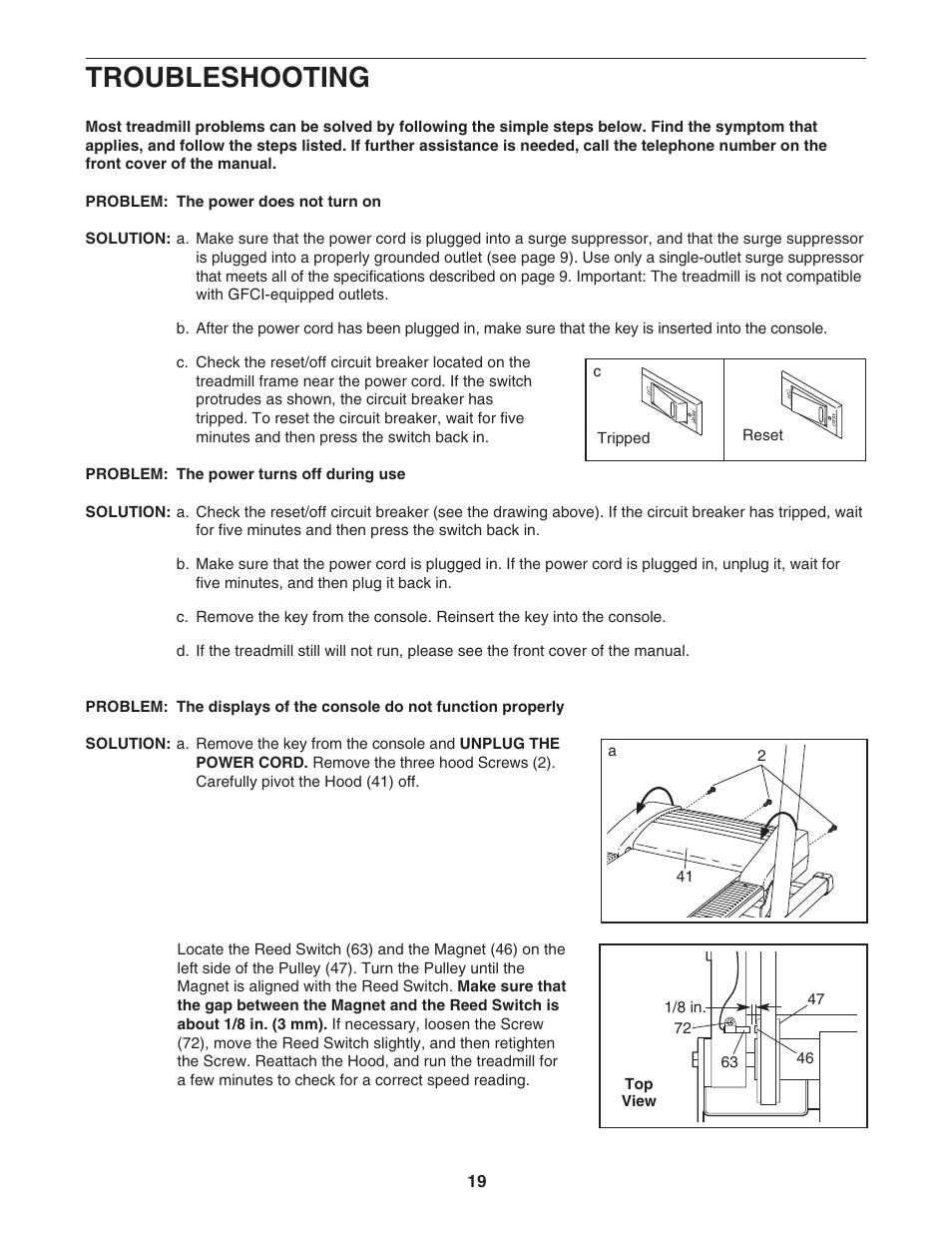 Troubleshooting | ProForm 30755.0 User Manual | Page 19 / 28