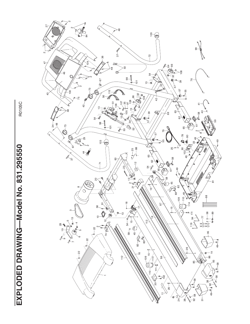 R0105c | ProForm 831.295550 User Manual | Page 29 / 30