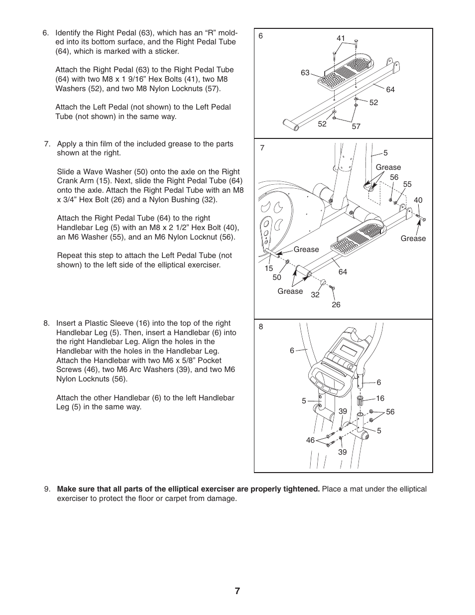 ProForm CardioCross Trainer PFEL2605.0 User Manual | Page 7 / 16