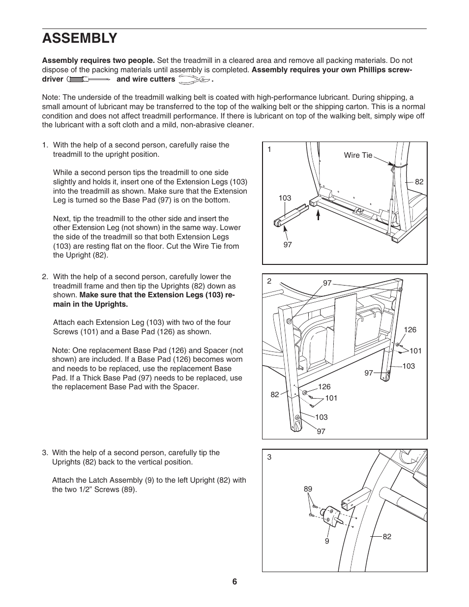 Assembly | ProForm 831.299480 User Manual | Page 6 / 26