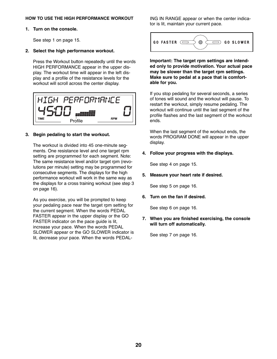 ProForm 831.23744.0 User Manual | Page 20 / 28