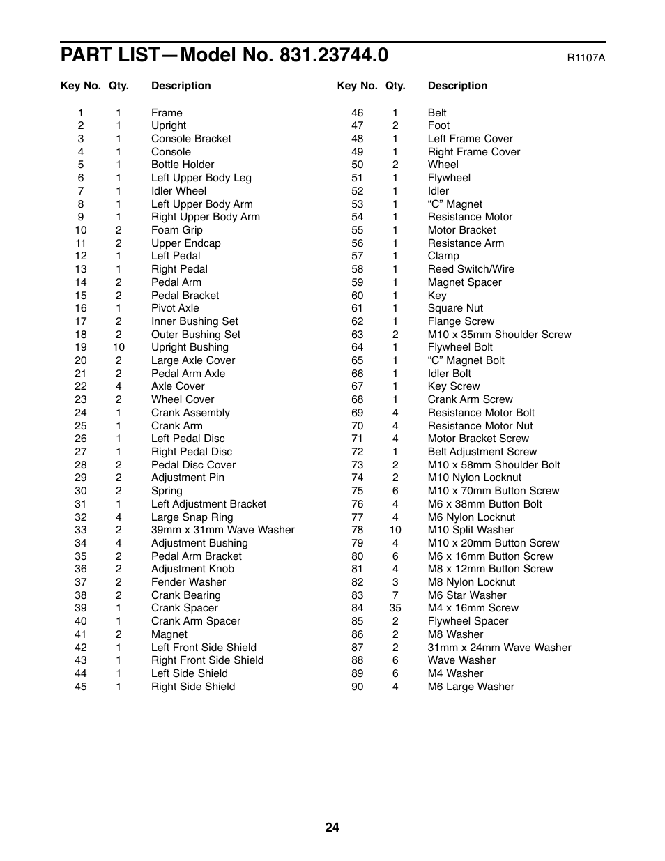 ProForm 831.23744.0 User Manual | Page 24 / 28