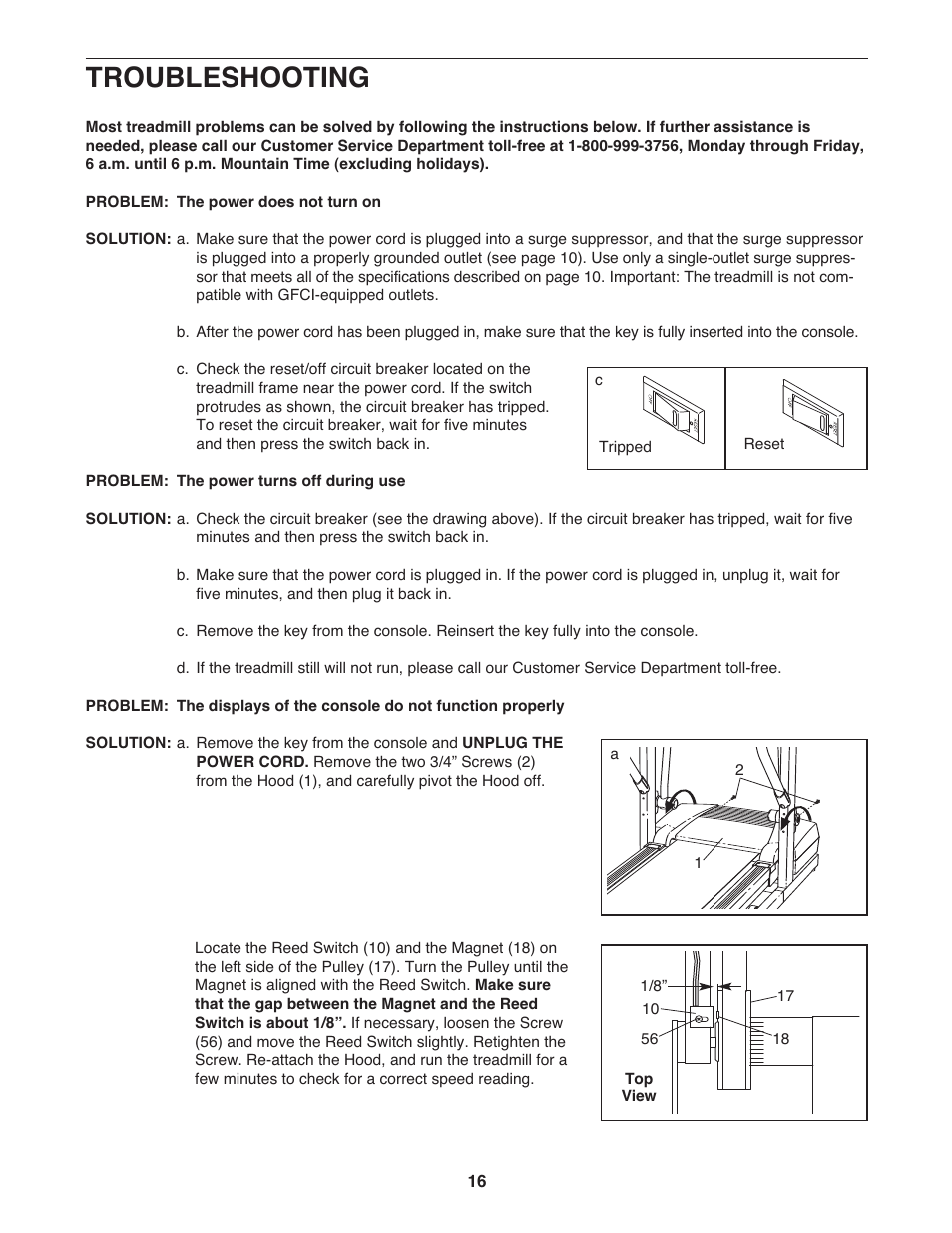 Troubleshooting | ProForm Crosswalk DTL32941 User Manual | Page 16 / 23