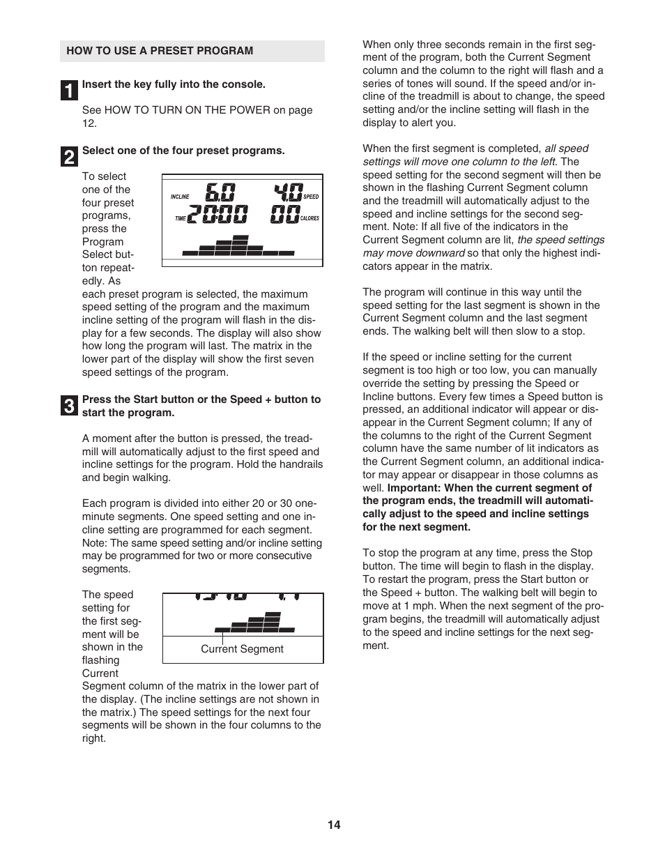 ProForm 400 GL User Manual | Page 14 / 30