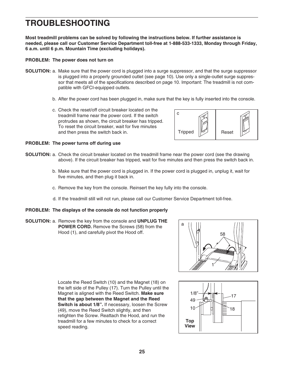 Troubleshooting | ProForm 400 GL User Manual | Page 25 / 30