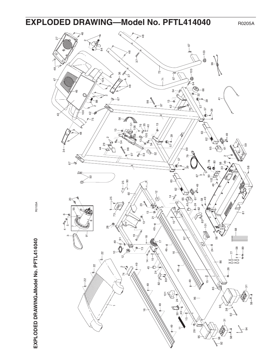 R0205a | ProForm 400 GL User Manual | Page 29 / 30