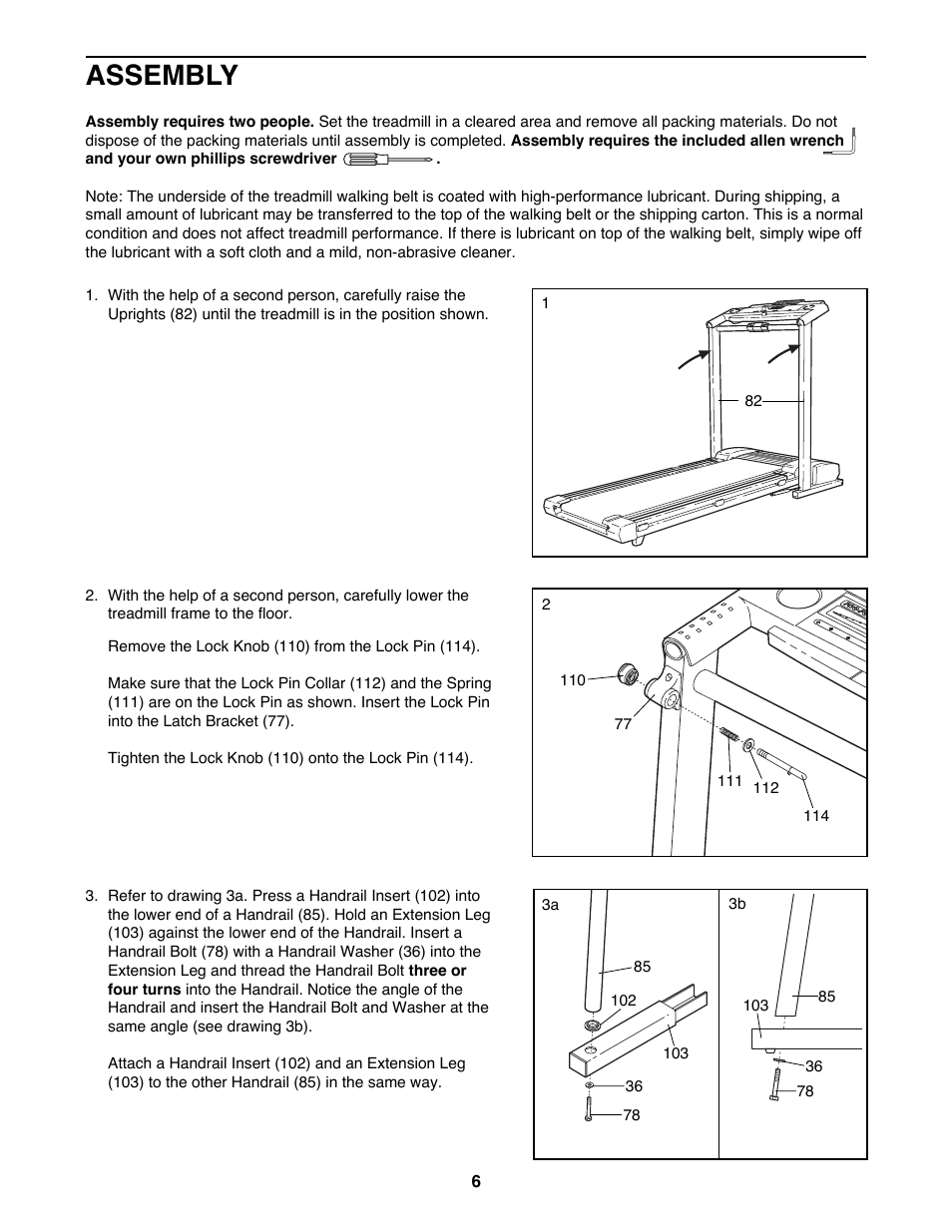 Assembly | ProForm 725FP PFTL69100 User Manual | Page 6 / 26