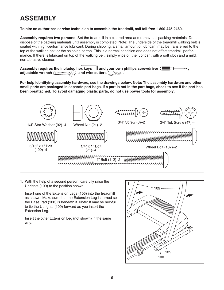Assembly | ProForm 975 PFTL91206.0 User Manual | Page 6 / 32