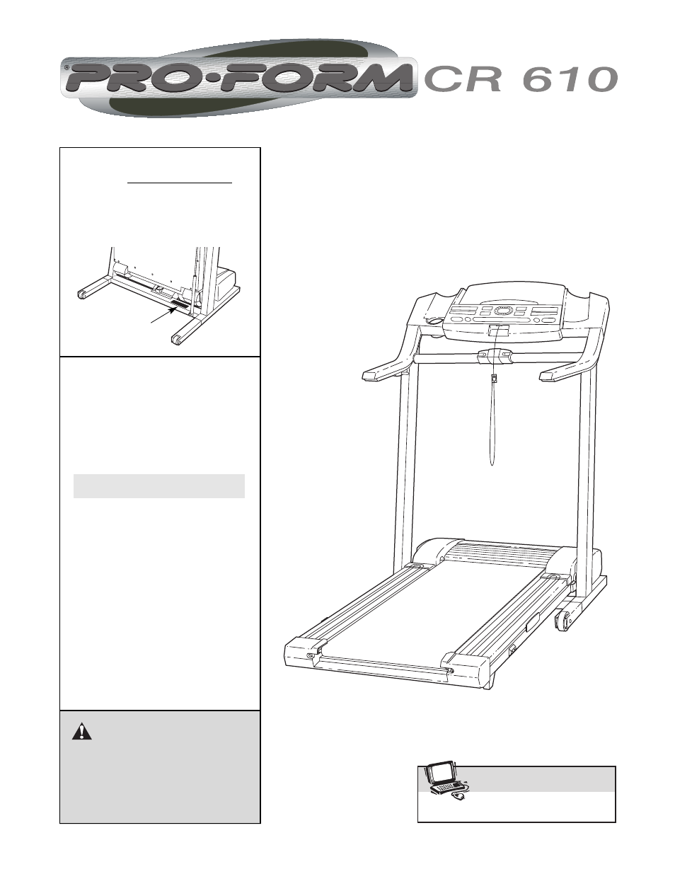 ProForm CR 610 User Manual | 26 pages