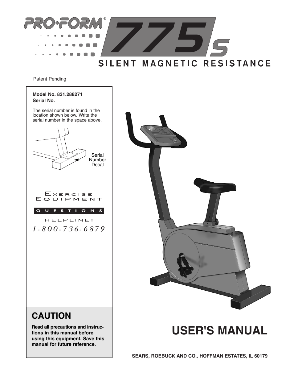 ProForm 831.288271 User Manual | 12 pages