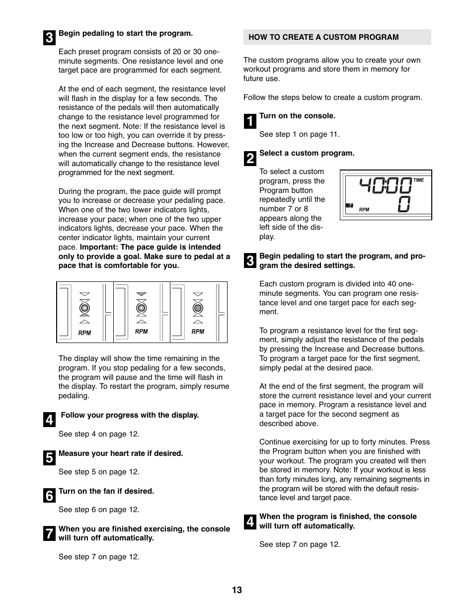 ProForm 330 PFEL3226.0 User Manual | Page 13 / 20