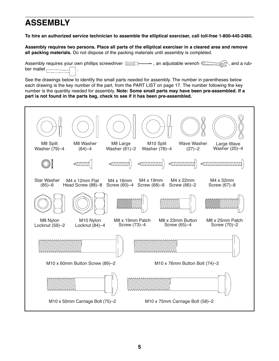 Assembly | ProForm 330 PFEL3226.0 User Manual | Page 5 / 20