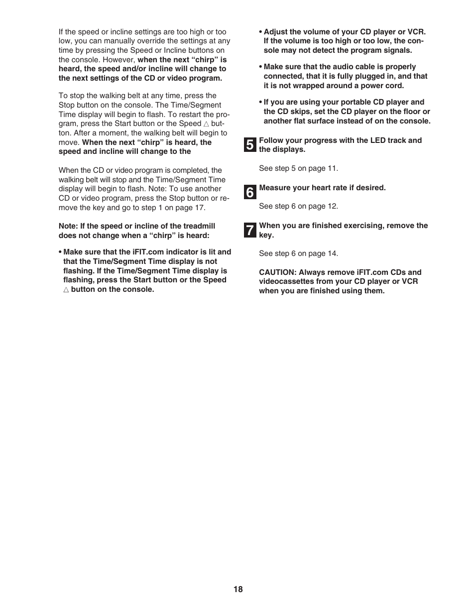 ProForm 785ss PFTL79103 User Manual | Page 18 / 30