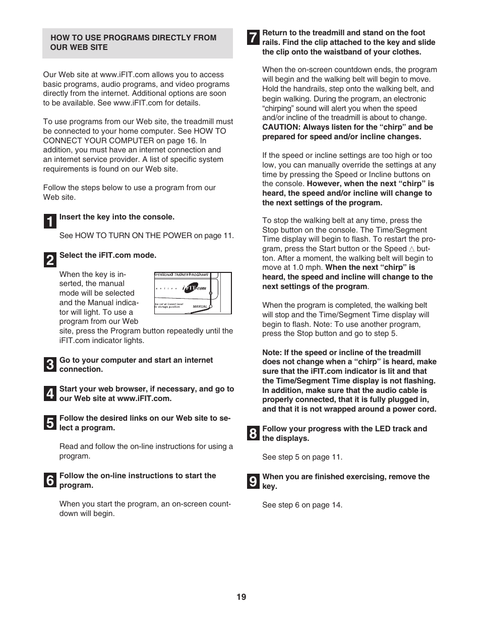ProForm 785ss PFTL79103 User Manual | Page 19 / 30