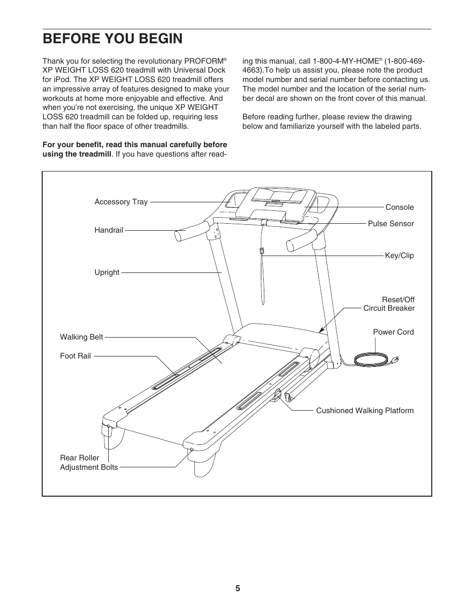 Before you begin | ProForm 831.24755.0 User Manual | Page 5 / 32