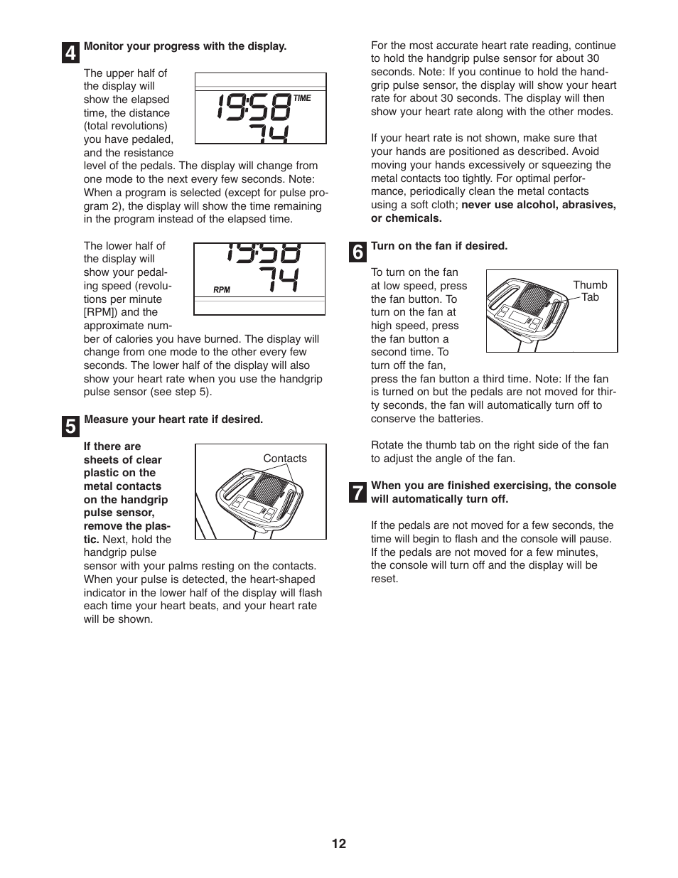 ProForm PFCCEL3906.0 User Manual | Page 12 / 20
