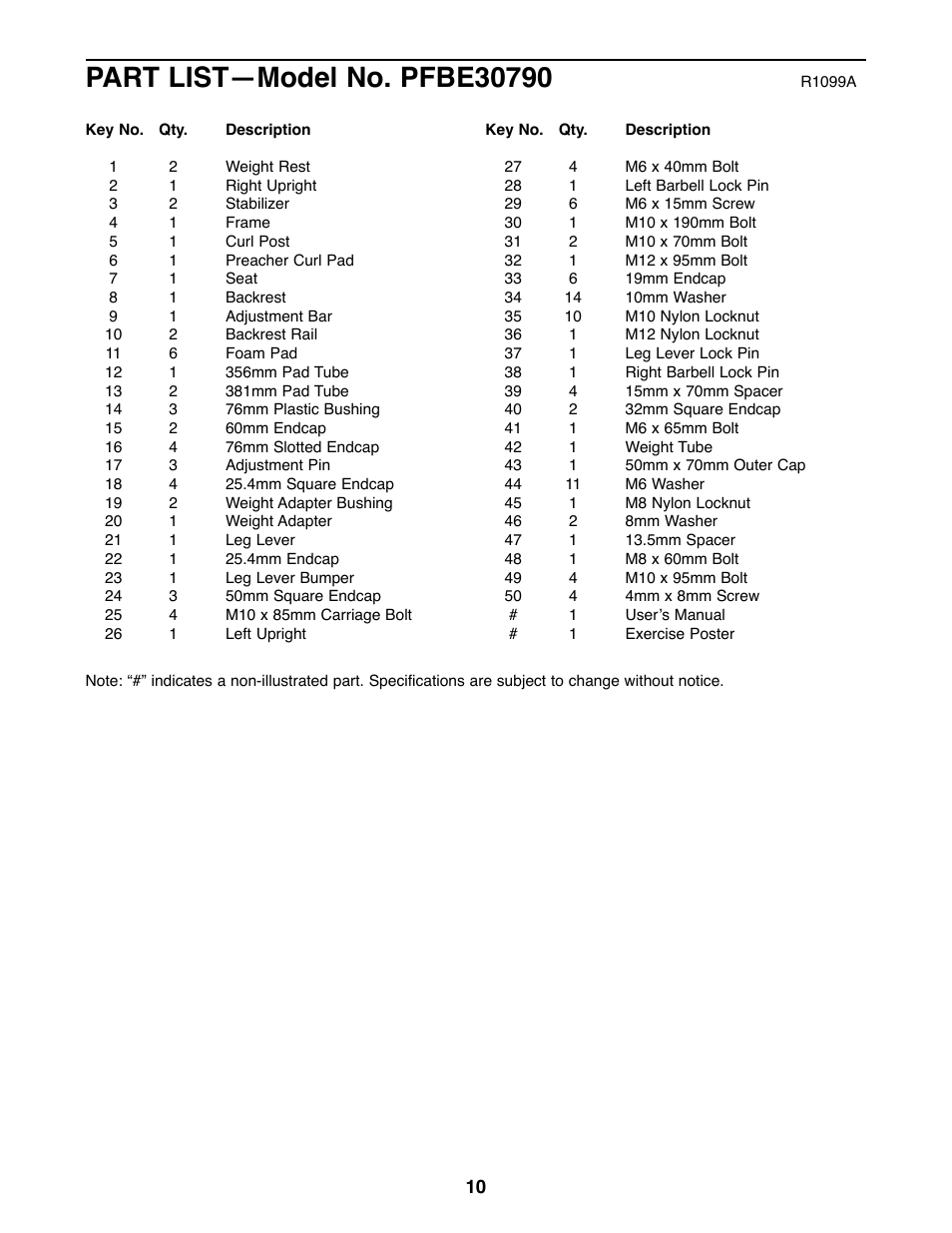 ProForm PFBE30790 User Manual | Page 10 / 14