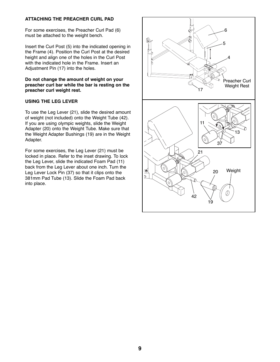 ProForm PFBE30790 User Manual | Page 9 / 14