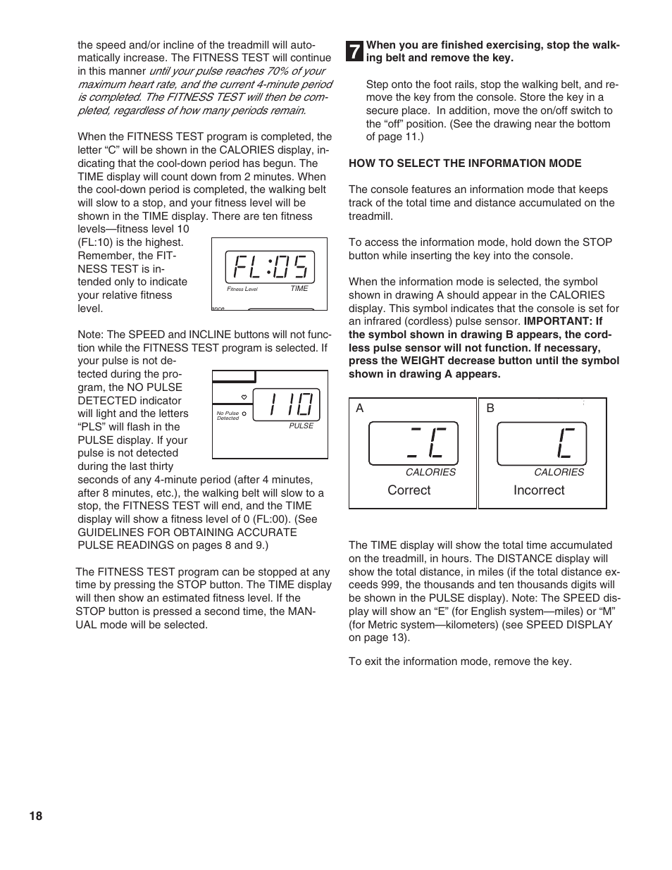 Correct incorrect | ProForm T10.0 PFTL05051 User Manual | Page 18 / 26