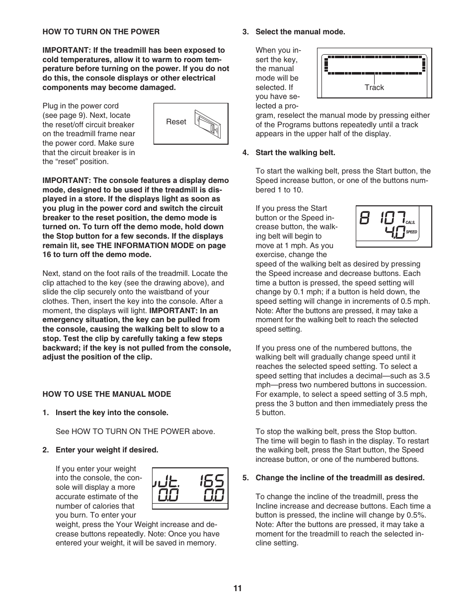 ProForm CrossTrainer PFTL57507.0 User Manual | Page 11 / 28