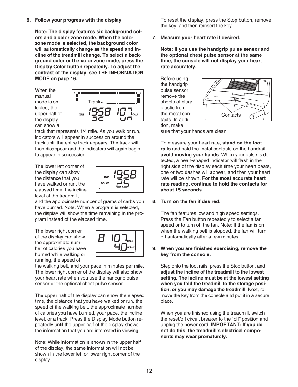 ProForm CrossTrainer PFTL57507.0 User Manual | Page 12 / 28